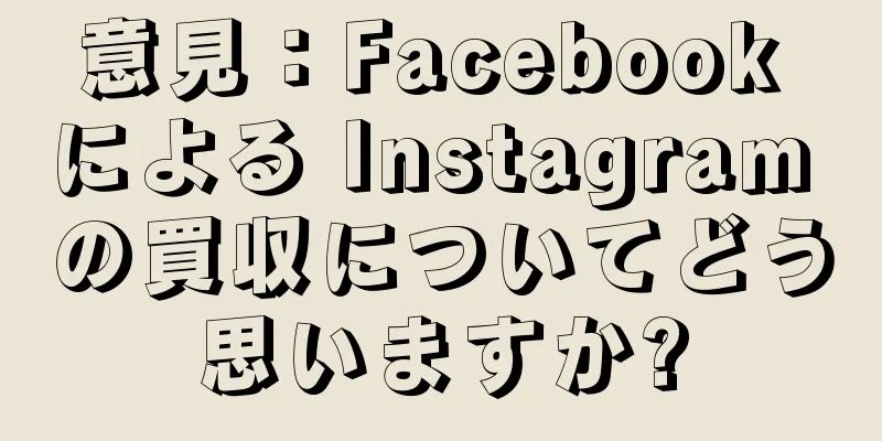 意見：Facebook による Instagram の買収についてどう思いますか?
