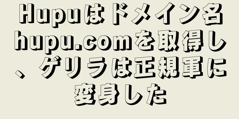 Hupuはドメイン名hupu.comを取得し、ゲリラは正規軍に変身した