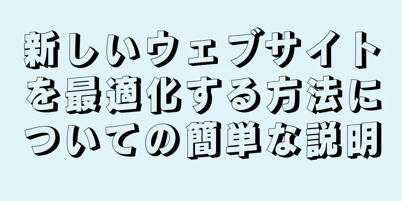 新しいウェブサイトを最適化する方法についての簡単な説明