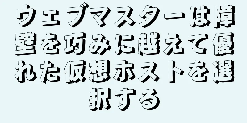 ウェブマスターは障壁を巧みに越えて優れた仮想ホストを選択する