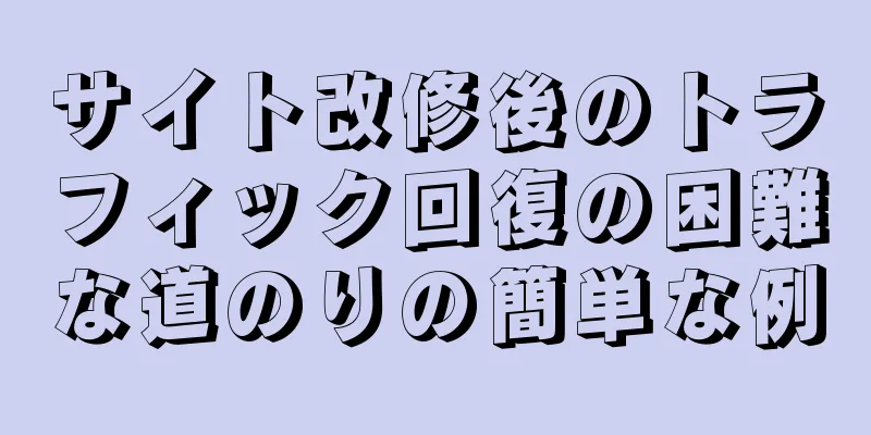 サイト改修後のトラフィック回復の困難な道のりの簡単な例