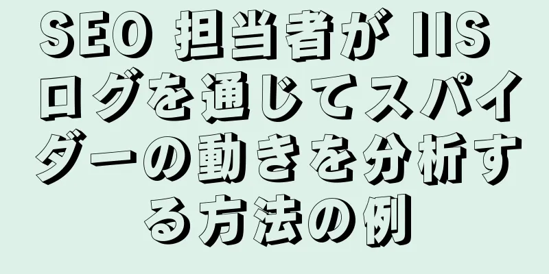 SEO 担当者が IIS ログを通じてスパイダーの動きを分析する方法の例