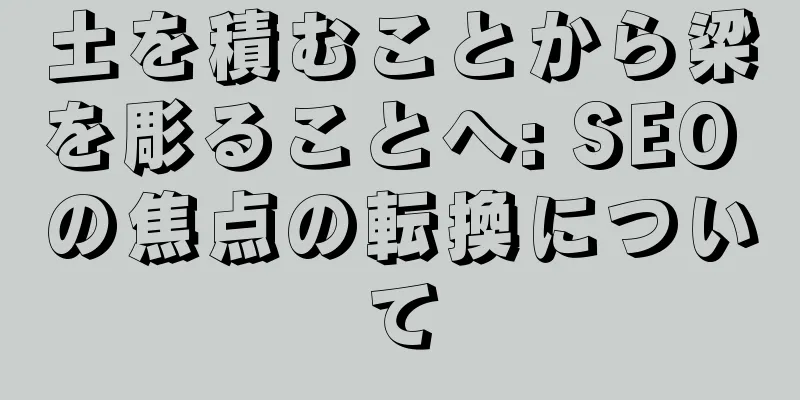 土を積むことから梁を彫ることへ: SEO の焦点の転換について