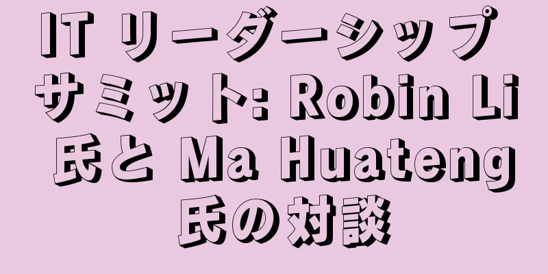 IT リーダーシップ サミット: Robin Li 氏と Ma Huateng 氏の対談