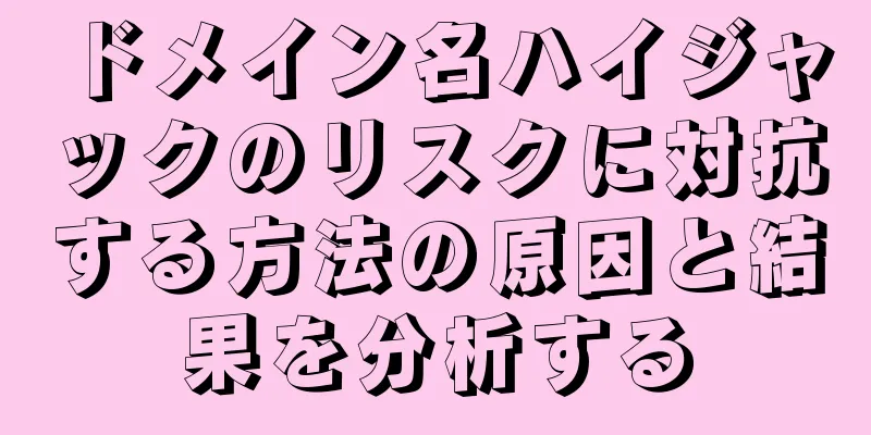 ドメイン名ハイジャックのリスクに対抗する方法の原因と結果を分析する