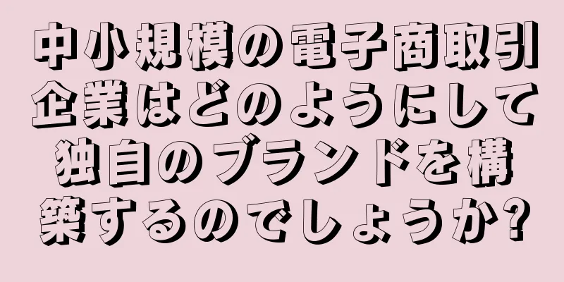 中小規模の電子商取引企業はどのようにして独自のブランドを構築するのでしょうか?