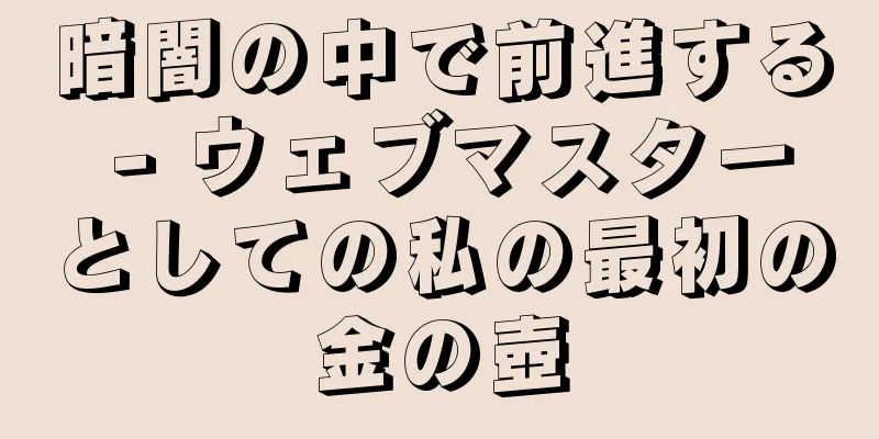暗闇の中で前進する - ウェブマスターとしての私の最初の金の壺