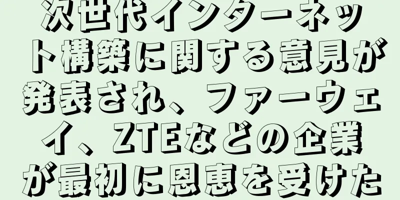 次世代インターネット構築に関する意見が発表され、ファーウェイ、ZTEなどの企業が最初に恩恵を受けた