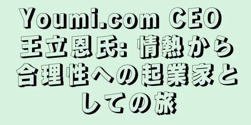Youmi.com CEO 王立恩氏: 情熱から合理性への起業家としての旅