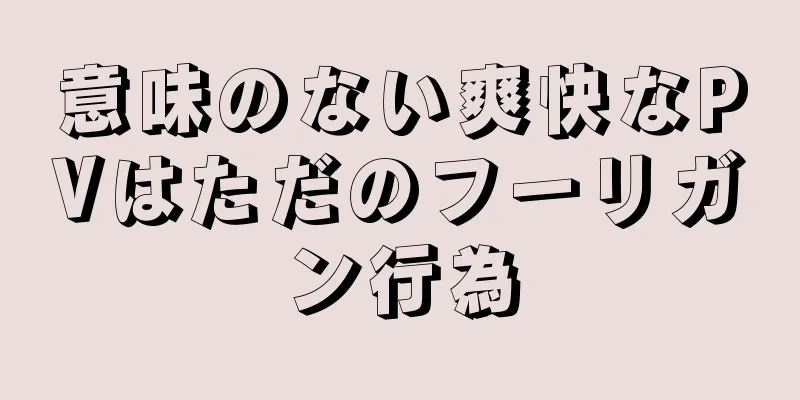 意味のない爽快なPVはただのフーリガン行為