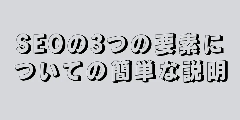 SEOの3つの要素についての簡単な説明