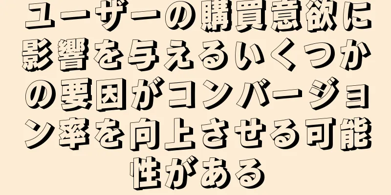 ユーザーの購買意欲に影響を与えるいくつかの要因がコンバージョン率を向上させる可能性がある