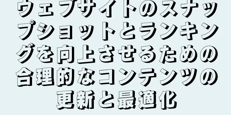 ウェブサイトのスナップショットとランキングを向上させるための合理的なコンテンツの更新と最適化