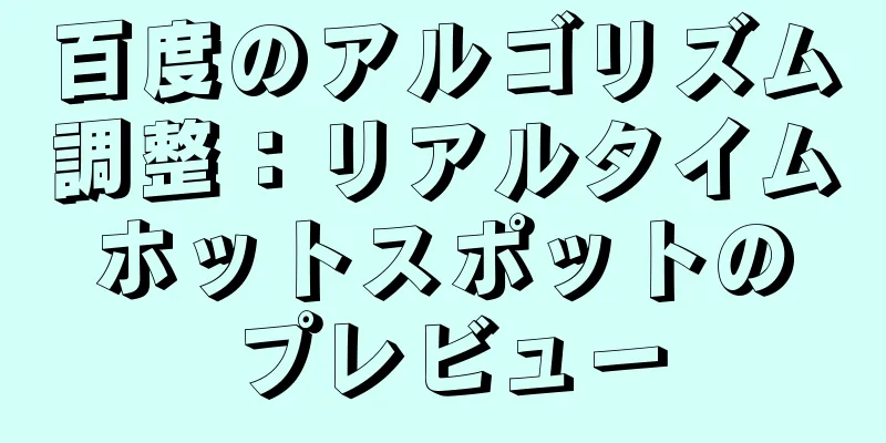 百度のアルゴリズム調整：リアルタイムホットスポットのプレビュー
