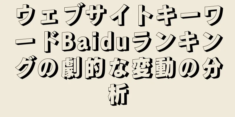 ウェブサイトキーワードBaiduランキングの劇的な変動の分析