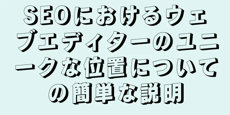 SEOにおけるウェブエディターのユニークな位置についての簡単な説明
