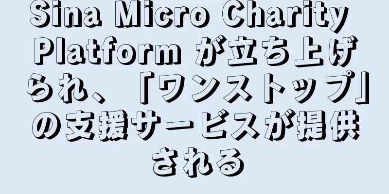 Sina Micro Charity Platform が立ち上げられ、「ワンストップ」の支援サービスが提供される