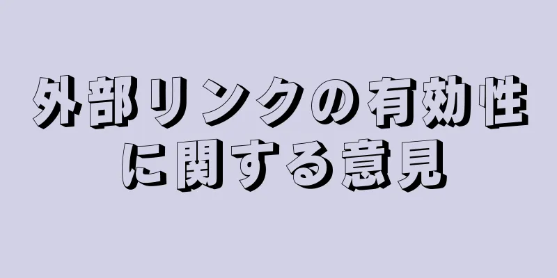 外部リンクの有効性に関する意見