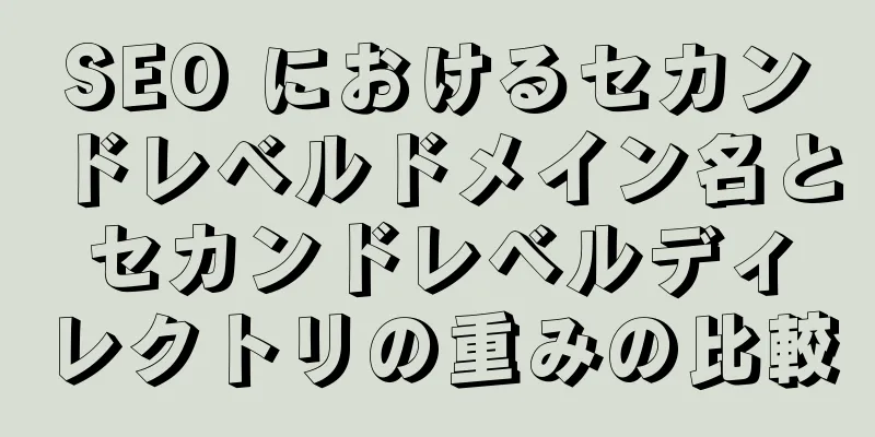 SEO におけるセカンドレベルドメイン名とセカンドレベルディレクトリの重みの比較
