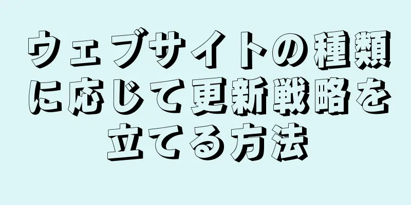 ウェブサイトの種類に応じて更新戦略を立てる方法