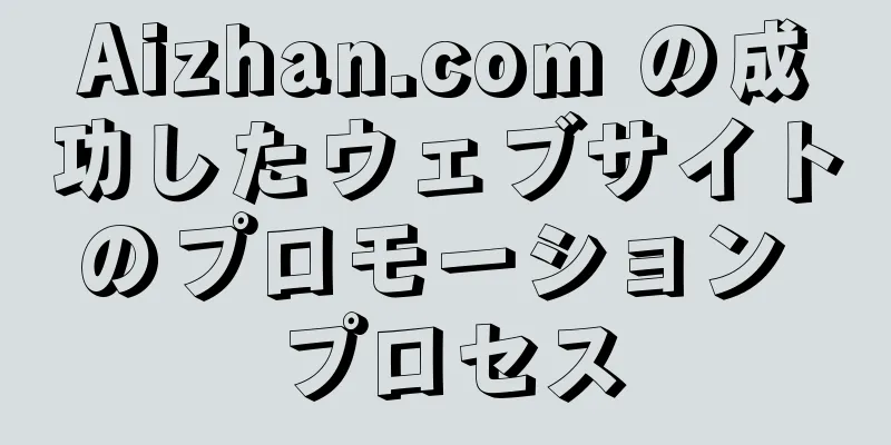 Aizhan.com の成功したウェブサイトのプロモーション プロセス