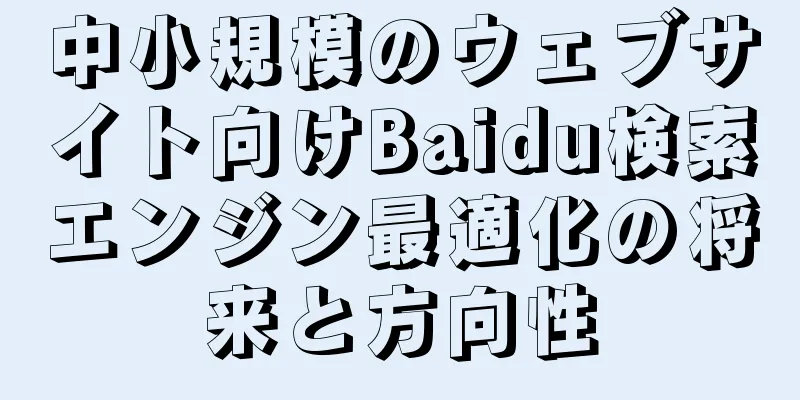 中小規模のウェブサイト向けBaidu検索エンジン最適化の将来と方向性