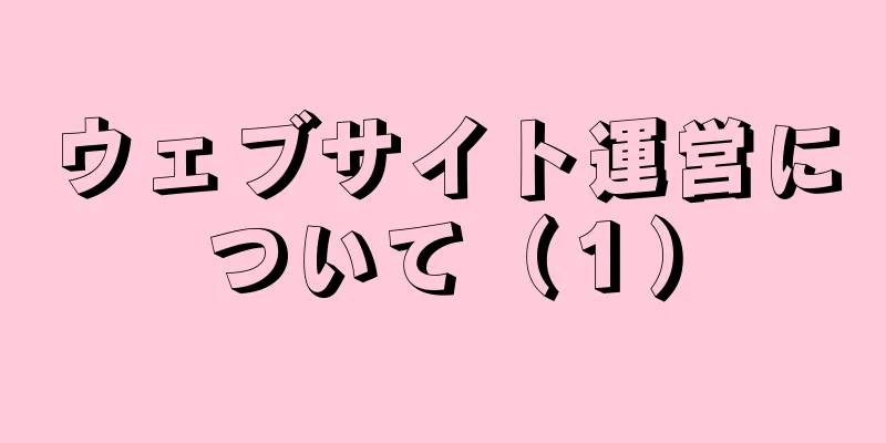 ウェブサイト運営について（１）