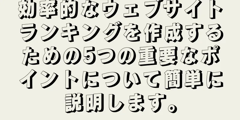 効率的なウェブサイトランキングを作成するための5つの重要なポイントについて簡単に説明します。