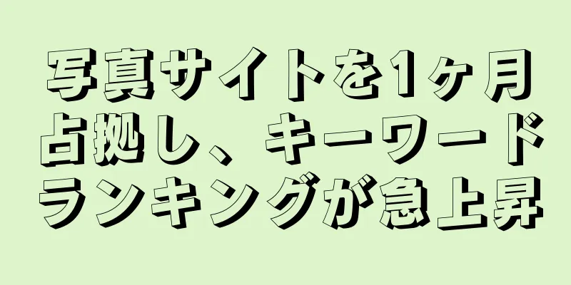 写真サイトを1ヶ月占拠し、キーワードランキングが急上昇