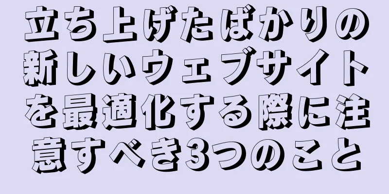 立ち上げたばかりの新しいウェブサイトを最適化する際に注意すべき3つのこと