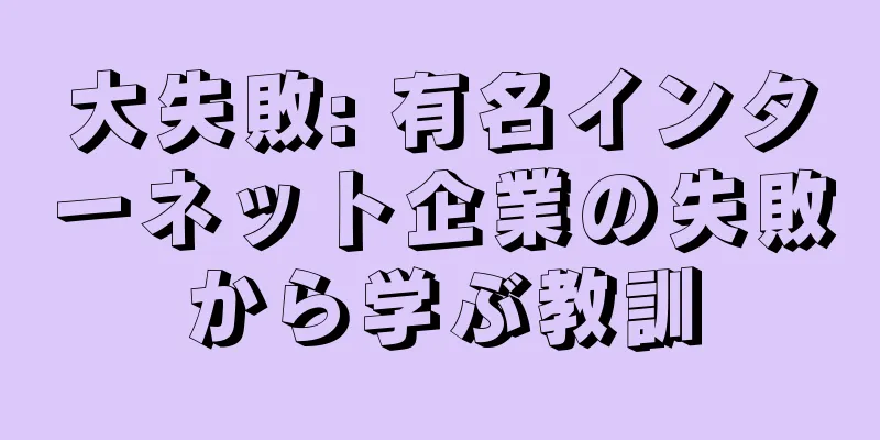 大失敗: 有名インターネット企業の失敗から学ぶ教訓