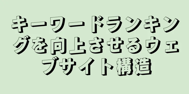 キーワードランキングを向上させるウェブサイト構造