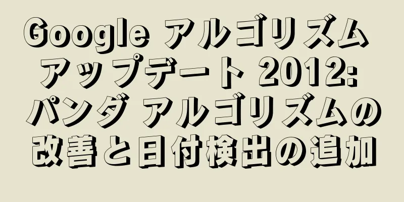 Google アルゴリズム アップデート 2012: パンダ アルゴリズムの改善と日付検出の追加