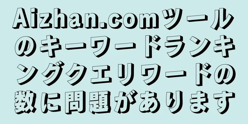 Aizhan.comツールのキーワードランキングクエリワードの数に問題があります