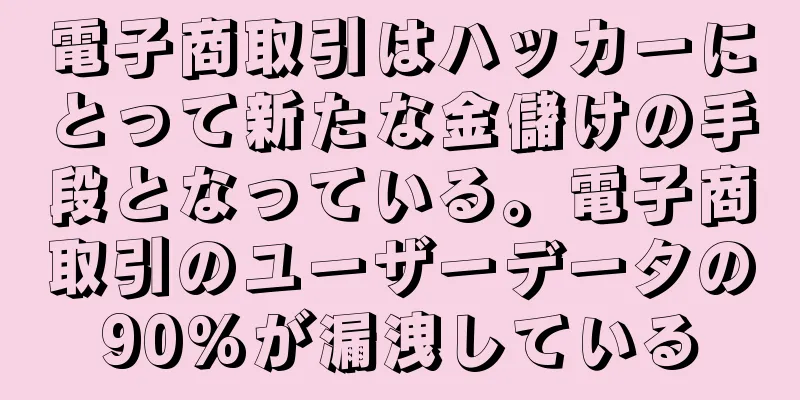 電子商取引はハッカーにとって新たな金儲けの手段となっている。電子商取引のユーザーデータの90%が漏洩している