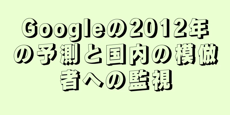 Googleの2012年の予測と国内の模倣者への監視