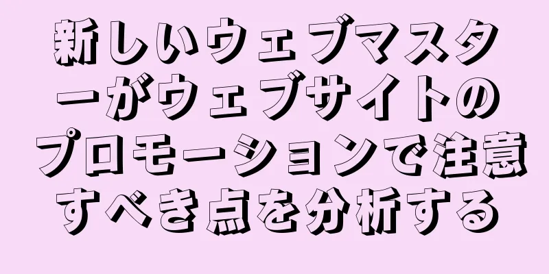 新しいウェブマスターがウェブサイトのプロモーションで注意すべき点を分析する