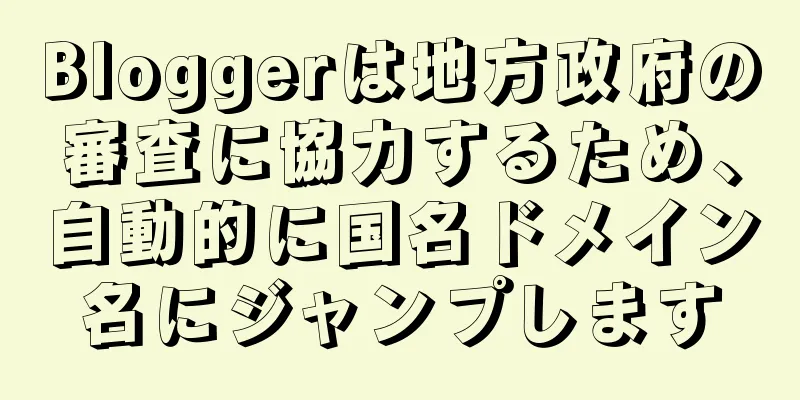 Bloggerは地方政府の審査に協力するため、自動的に国名ドメイン名にジャンプします