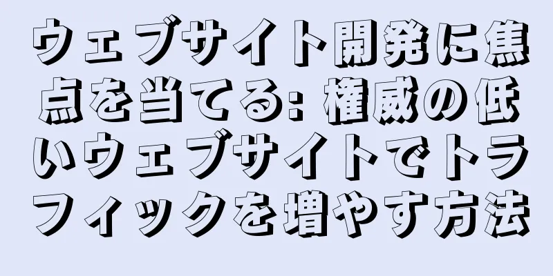 ウェブサイト開発に焦点を当てる: 権威の低いウェブサイトでトラフィックを増やす方法
