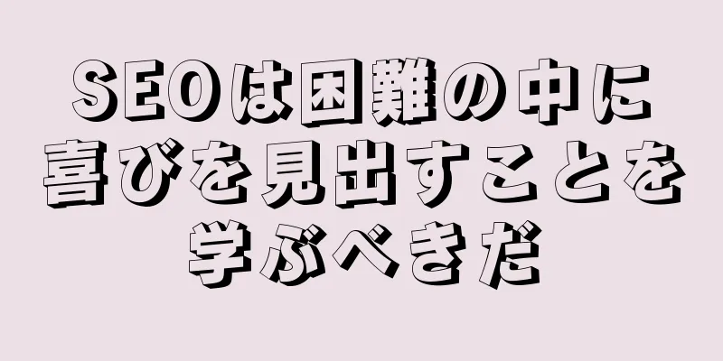 SEOは困難の中に喜びを見出すことを学ぶべきだ
