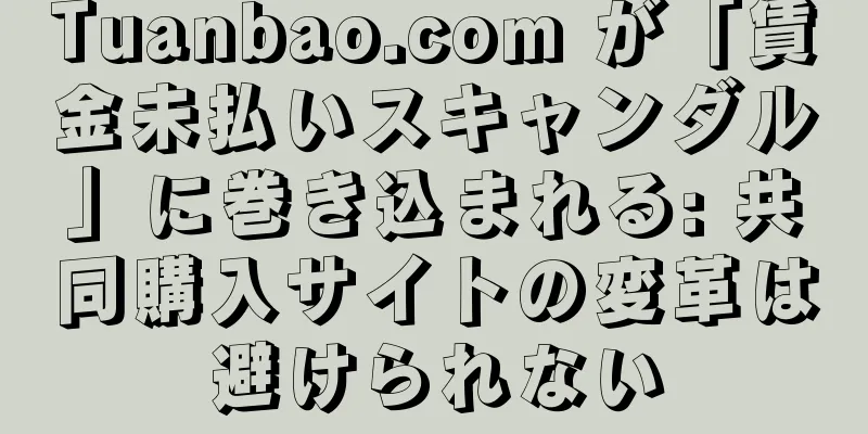 Tuanbao.com が「賃金未払いスキャンダル」に巻き込まれる: 共同購入サイトの変革は避けられない