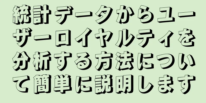 統計データからユーザーロイヤルティを分析する方法について簡単に説明します