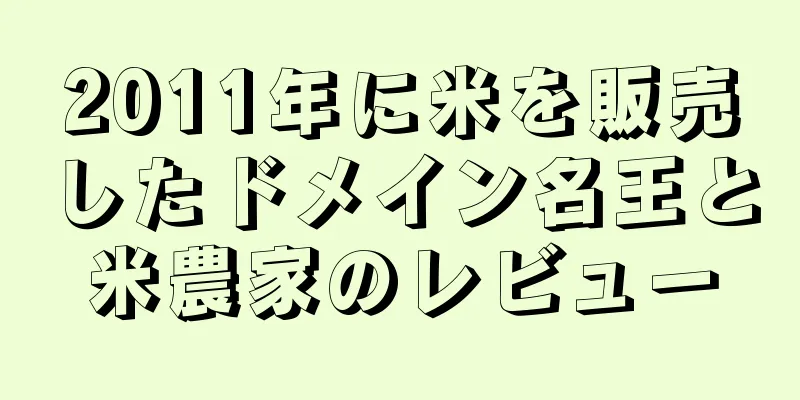 2011年に米を販売したドメイン名王と米農家のレビュー