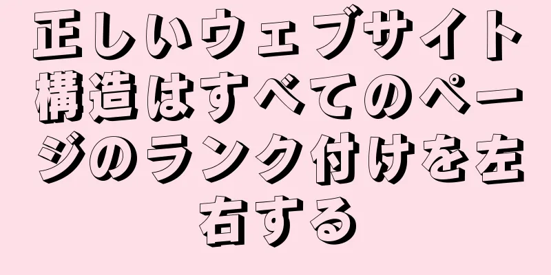 正しいウェブサイト構造はすべてのページのランク付けを左右する