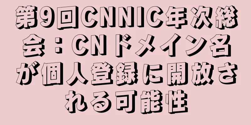 第9回CNNIC年次総会：CNドメイン名が個人登録に開放される可能性