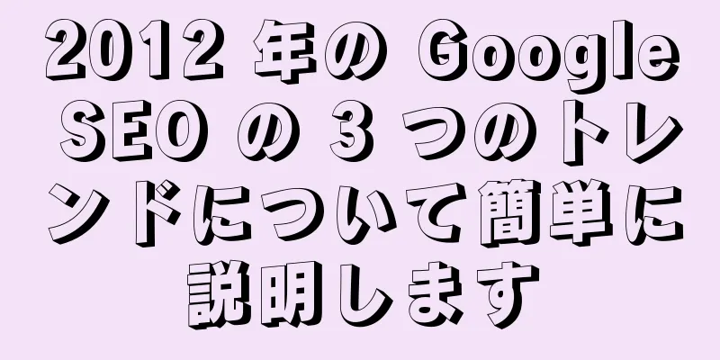 2012 年の Google SEO の 3 つのトレンドについて簡単に説明します