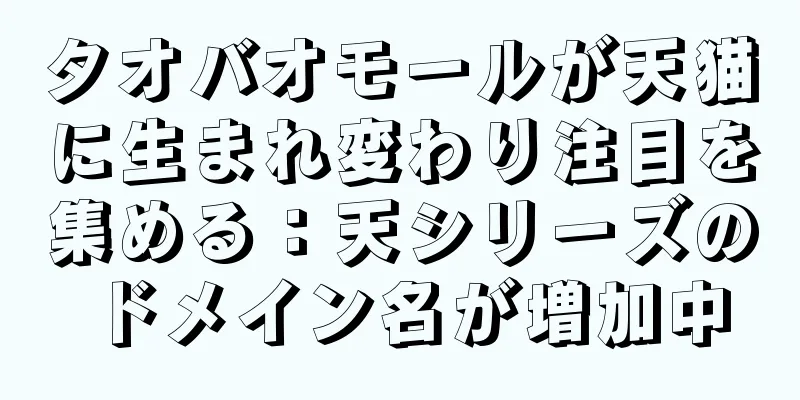 タオバオモールが天猫に生まれ変わり注目を集める：天シリーズのドメイン名が増加中
