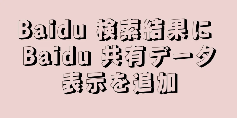 Baidu 検索結果に Baidu 共有データ表示を追加