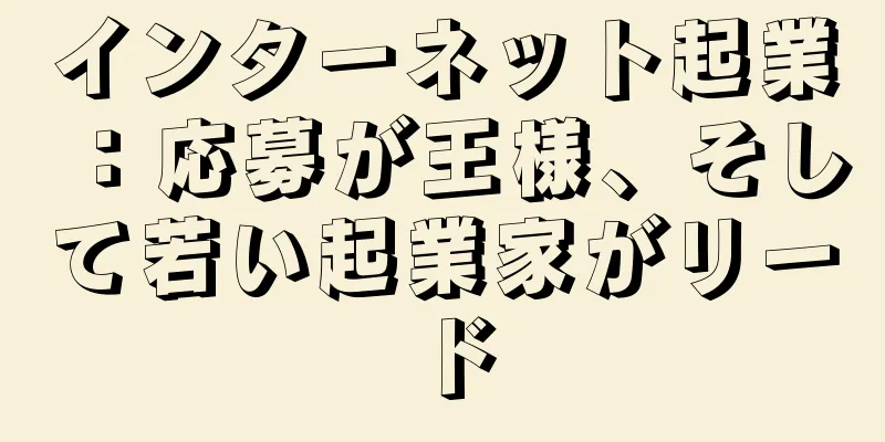 インターネット起業：応募が王様、そして若い起業家がリード