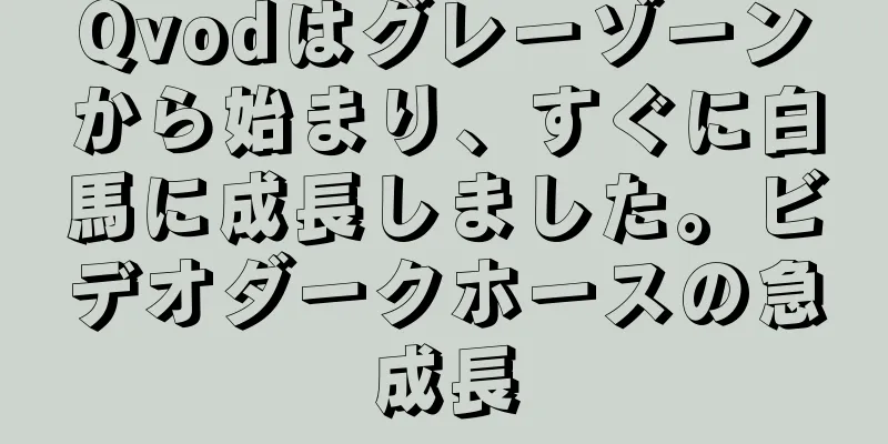 Qvodはグレーゾーンから始まり、すぐに白馬に成長しました。ビデオダークホースの急成長